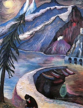 paisaje montaña Marianne von Werefkin expresionismo Pinturas al óleo